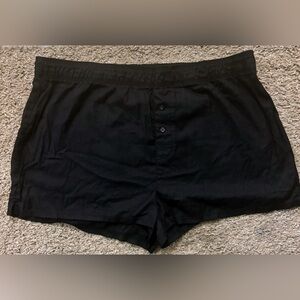 Victoria’s Secret PINK NWT Woman’s Md Black Boxer Sleep Shorts Tropical Graphic